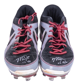 2013 Mike Trout Game Used Dual Signed & Inscribed Nike Cleats (Trout/Anderson LOA)
